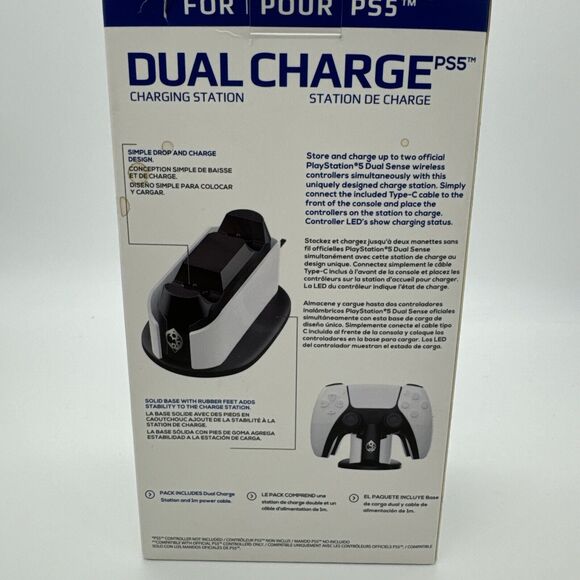 PS5 Charging Station for‎ Two Dualsense PS5 Controllers By Collective Minds - Picture 3 of 4